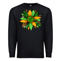 Black St. Patrick's sunflower Premium Sweatshirt - OliviaCreatesArt