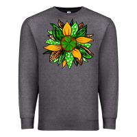 Charcoal Heather St. Patrick's sunflower Premium Sweatshirt - OliviaCreatesArt