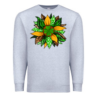 Heather Grey St. Patrick's sunflower Premium Sweatshirt - OliviaCreatesArt