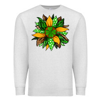 Oatmeal Heather St. Patrick's sunflower Premium Sweatshirt - OliviaCreatesArt