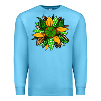 Ocean Blue St. Patrick's sunflower Premium Sweatshirt - OliviaCreatesArt