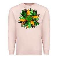 Pale Pink St. Patrick's sunflower Premium Sweatshirt - OliviaCreatesArt