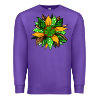 Purple St. Patrick's sunflower Premium Sweatshirt - OliviaCreatesArt