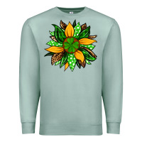 Seafoam St. Patrick's sunflower Premium Sweatshirt - OliviaCreatesArt
