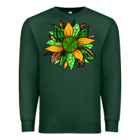 Sports Green St. Patrick's sunflower Premium Sweatshirt - OliviaCreatesArt