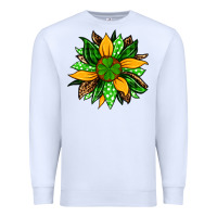 White St. Patrick's sunflower Premium Sweatshirt - OliviaCreatesArt