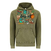 Vintage Olive first day of school Vintage Hoodie - NancyCooperArtShop