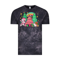 Cloud Black Unicorn Christmas trees Vintage Tee - NancyCooperArtShop