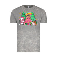 Cloud Rock Unicorn Christmas trees Vintage Tee - NancyCooperArtShop