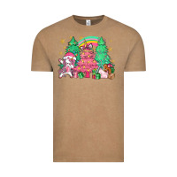 Vintage Coffee Unicorn Christmas trees Vintage Tee - NancyCooperArtShop