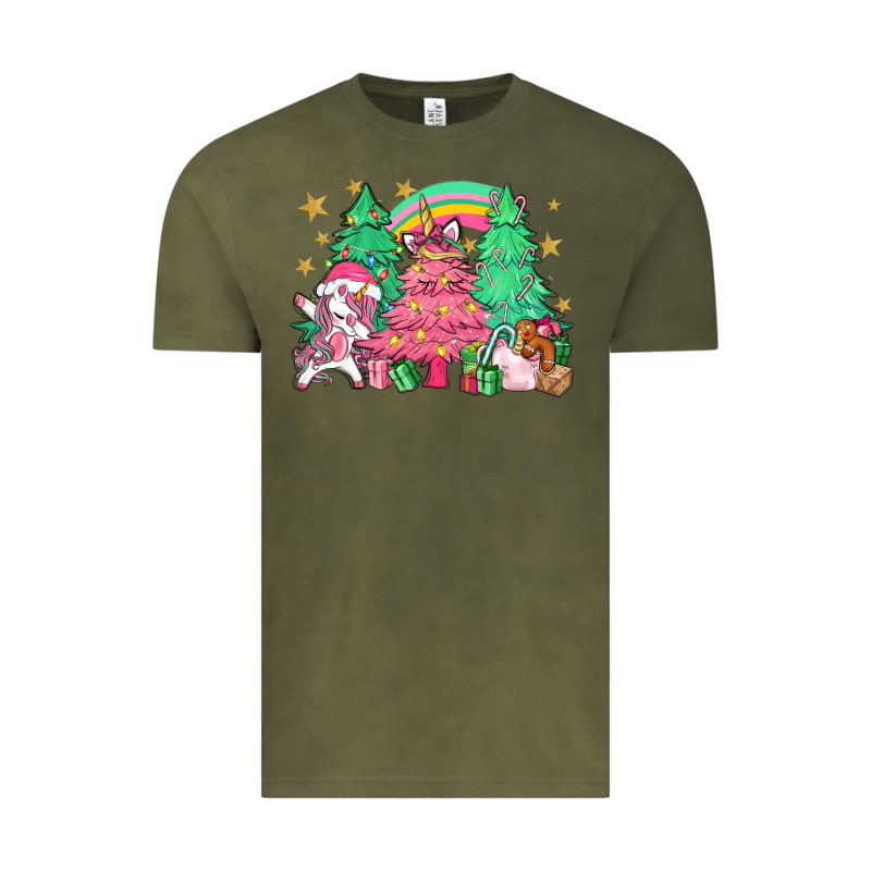 Unicorn Christmas Trees Vintage Tee by NancyCooperArtShop | Teevron