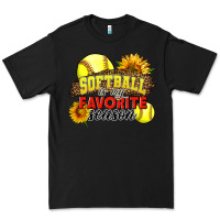 Black Softball Is My Favorite Season Premium Tee - LillyAllenDesigns