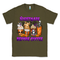 Army Green Nightmare Before Coffee Cups Classic Tee - MaliasSmallBusiness