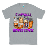 Heather Grey Nightmare Before Coffee Cups Classic Tee - MaliasSmallBusiness