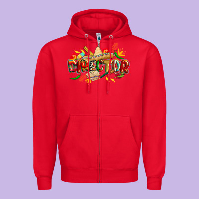 Cinco De Mayo Director Zipper Hoodie Designed By Cowgirlartshop
