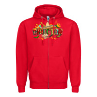 Red cinco de mayo director Zipper Hoodie - CowGirlArtShop