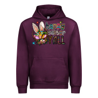 Mauve Wine Happy Easter Y'all Urban Hoodie - CowhideDigitalArt