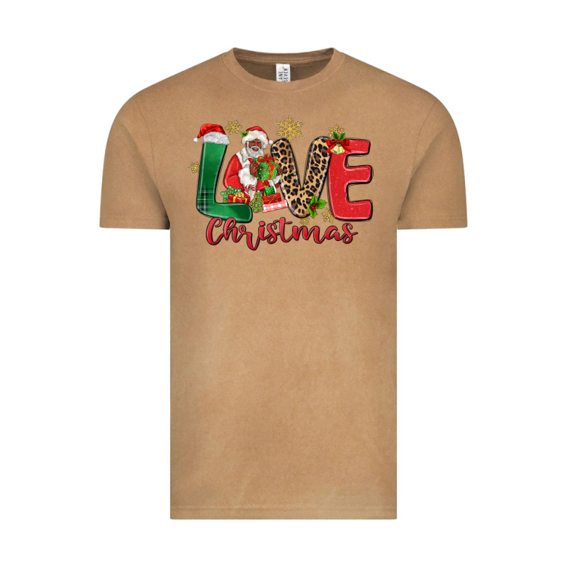 Love Christmas Black Santa Vintage Tee by MaliasSmallBusiness | Teevron