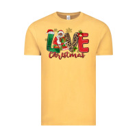 Vintage Mustard love christmas black santa Vintage Tee - MaliasSmallBusiness
