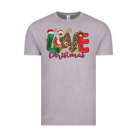 Vintage Zinc love christmas black santa Vintage Tee - MaliasSmallBusiness