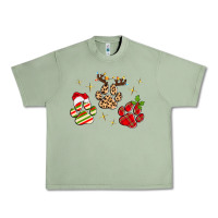 Oil Green christmas paws Urban Heavy Tee - MaliasSmallBusiness