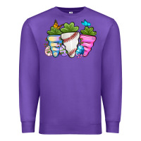 Purple Easter Day Baseball Easter sports carrots Premium Sweatshirt - OliviaCreatesArt