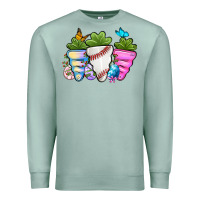 Seafoam Easter Day Baseball Easter sports carrots Premium Sweatshirt - OliviaCreatesArt
