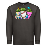 Smoke Easter Day Baseball Easter sports carrots Premium Sweatshirt - OliviaCreatesArt
