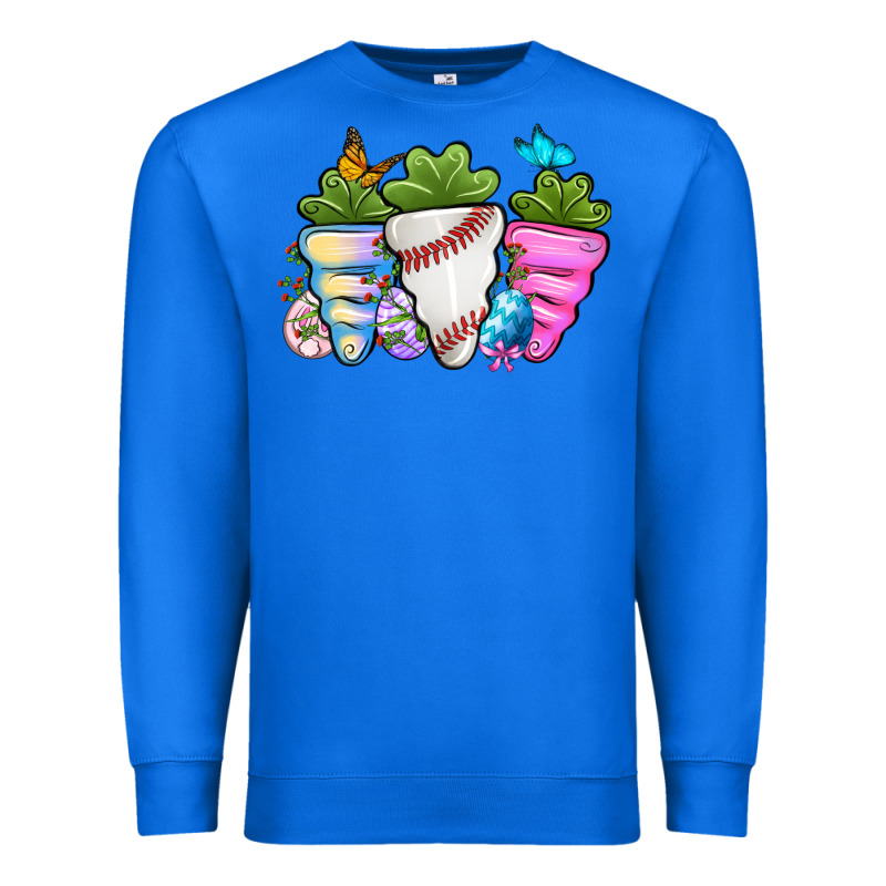 Easter Day Baseball Easter Sports Carrots Premium Sweatshirt by OliviaCreatesArt | Teevron