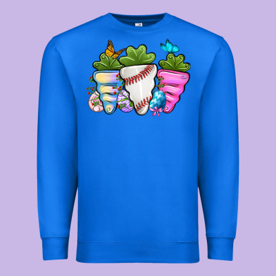 Easter Day Baseball Easter Sports Carrots Premium Sweatshirt Designed By Oliviacreatesart