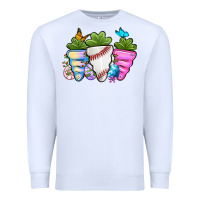 White Easter Day Baseball Easter sports carrots Premium Sweatshirt - OliviaCreatesArt