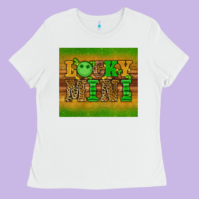 St Patricks Day Lucky Mini Ladies Tee Designed By Artiststas