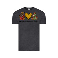 Vintage Black peace love christmas Vintage Tee - JahusDesignShop