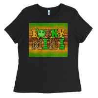 Black st patricks day lucky mini Ladies Tee - Artiststas
