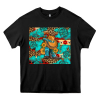 Black cowboy boots with turquoise and aztec Heavy Core Tee - Artiststas