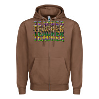 Chestnut teacher mardi gras Zipper Hoodie - CowGirlArtShop