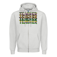Dove Grey teacher mardi gras Zipper Hoodie - CowGirlArtShop
