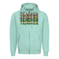 Seafoam teacher mardi gras Zipper Hoodie - CowGirlArtShop