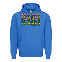 True Royal teacher mardi gras Zipper Hoodie - CowGirlArtShop