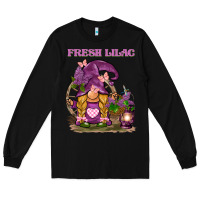 Black fresh lilac gnome Long Sleeve Tee - BarkalooDesign