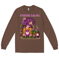 Chestnut fresh lilac gnome Long Sleeve Tee - BarkalooDesign
