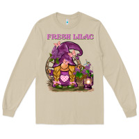 Mushroom fresh lilac gnome Long Sleeve Tee - BarkalooDesign