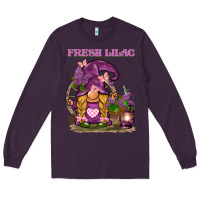 Plum fresh lilac gnome Long Sleeve Tee - BarkalooDesign