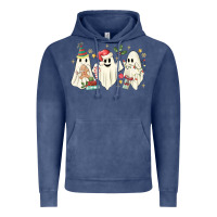 Vintage Denim Christmas ghosts Vintage Hoodie - MaliasSmallBusiness