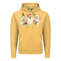 Vintage Mustard Christmas ghosts Vintage Hoodie - MaliasSmallBusiness