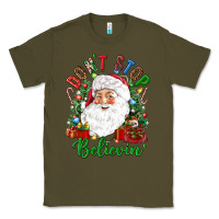 Army Green Don't stop believin' Classic Tee - NancyCooperArtShop