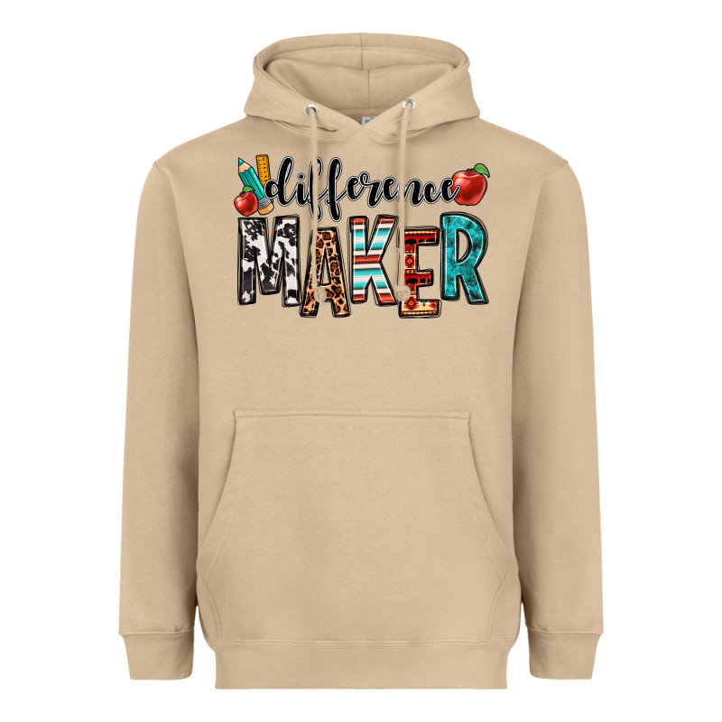 Difference Maker Teacher Heavyweight Hoodie by OliviaCreatesArt | Teevron