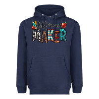 Navy difference maker teacher Heavyweight Hoodie - OliviaCreatesArt