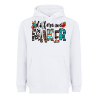 White difference maker teacher Heavyweight Hoodie - OliviaCreatesArt