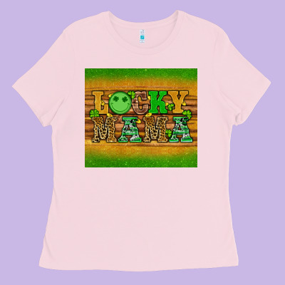 St Patricks Day Lucky Mama Ladies Tee Designed By Artiststas